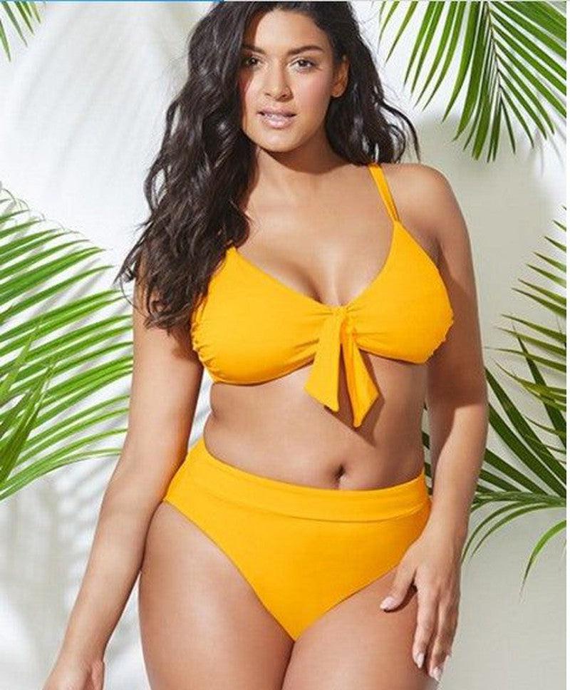 Cheky - Sexy Plus Fat Person Plus Size Swimsuit Split Women Swimwear Bikini