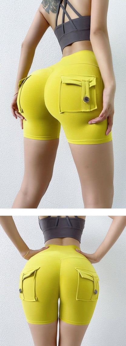 Cheky - Internet Celebrity Nude Feel Pocket Shorts Yoga Pants