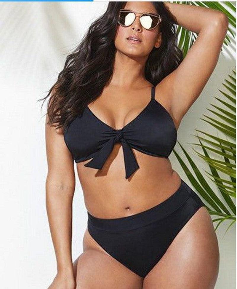 Cheky - Sexy Plus Fat Person Plus Size Swimsuit Split Women Swimwear Bikini