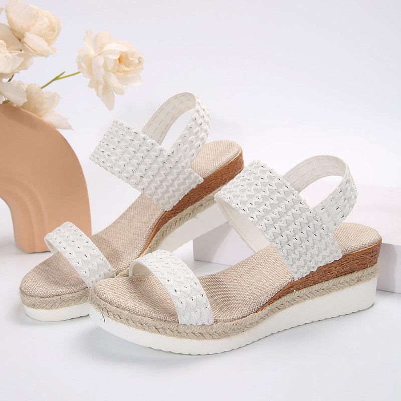 Cheky - Summer Fashion Wedge Sandals For Women Peep-toe Shoes For Women