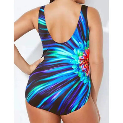 Cheky - Sexy 5XL Large Size Closed Swimwear 2024 Push Up Bodysuit Women Plus Size Swimsuit One Piece Beachwear Female Bathing Suit Pool