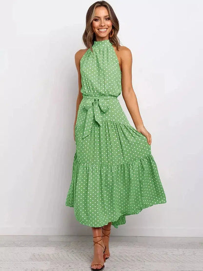 Cheky - Summer Long Dress Polka Dot Casual