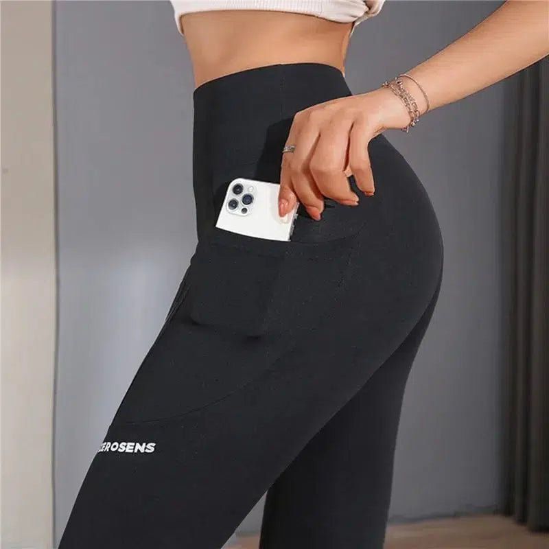 Cheky - Seamless Leggings With Pocket Women Soft Workout Tights Fitness Outfits Yoga Pants High Waist Gym Wear Spandex Leggings