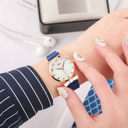 Cheky - New stock!! Women Watches Pentagram Bracelet Female Magnetic Mesh Band Woman Watch Bracelet lazy watch Montre Femme Reloj Mujer