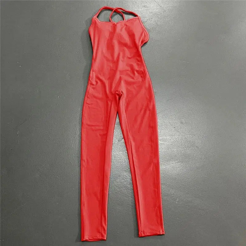 Cheky - Backless Fitness Jumpsuit