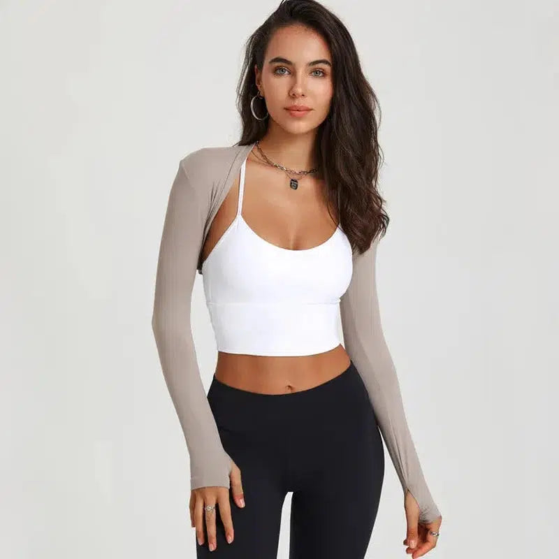 Cheky - Fitness Cardigan Crop Top