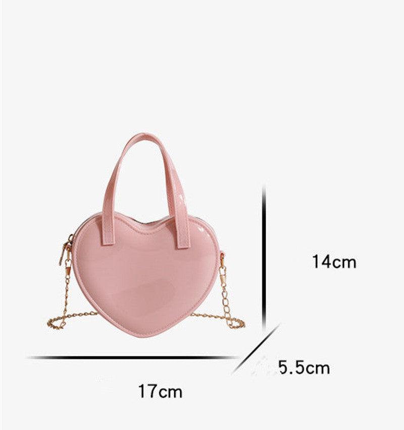 Cheky - Kids Heart Silicone Candy Color One Shoulder Crossbody Bag