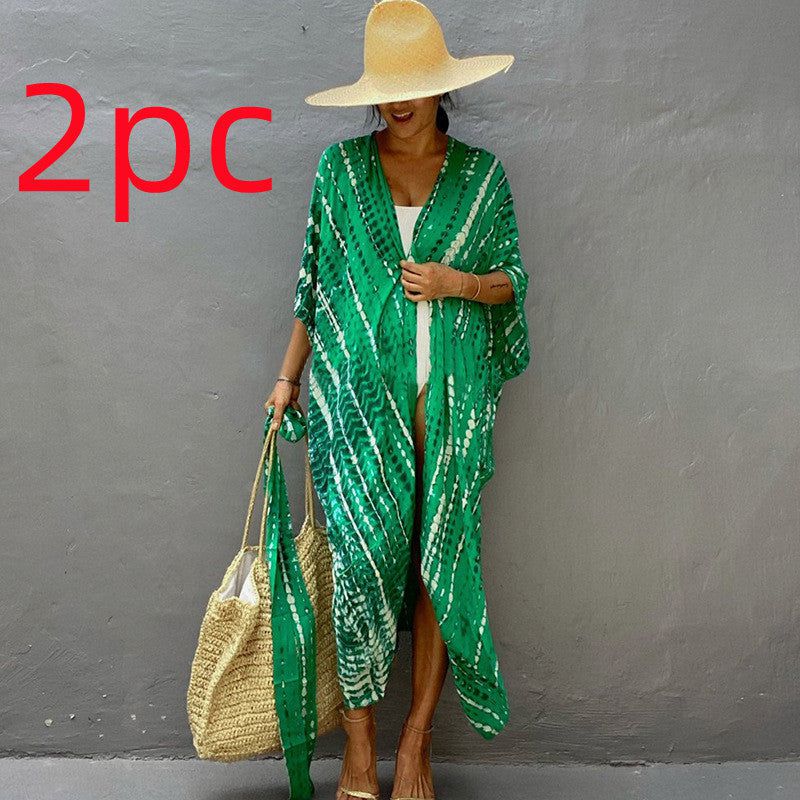 Cheky - Polyester Ladies Sun Protection Resort Beach Dress Cover Up