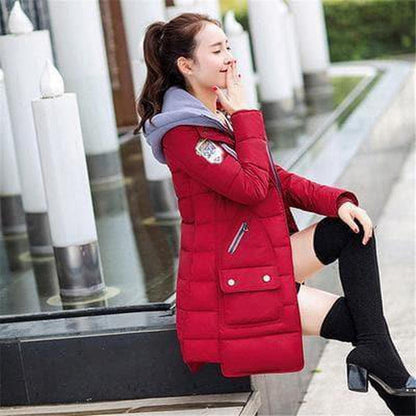 Cheky - autumn and winter new Korean version of the wild cotton coat