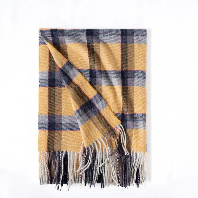 Cheky - Contrast Check Print Of Cashmere Scarf