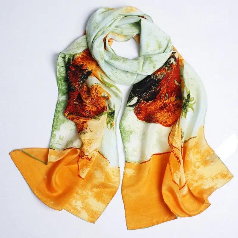 Cheky - Crepe Satin Long Scarf Women 160x45 Shawl