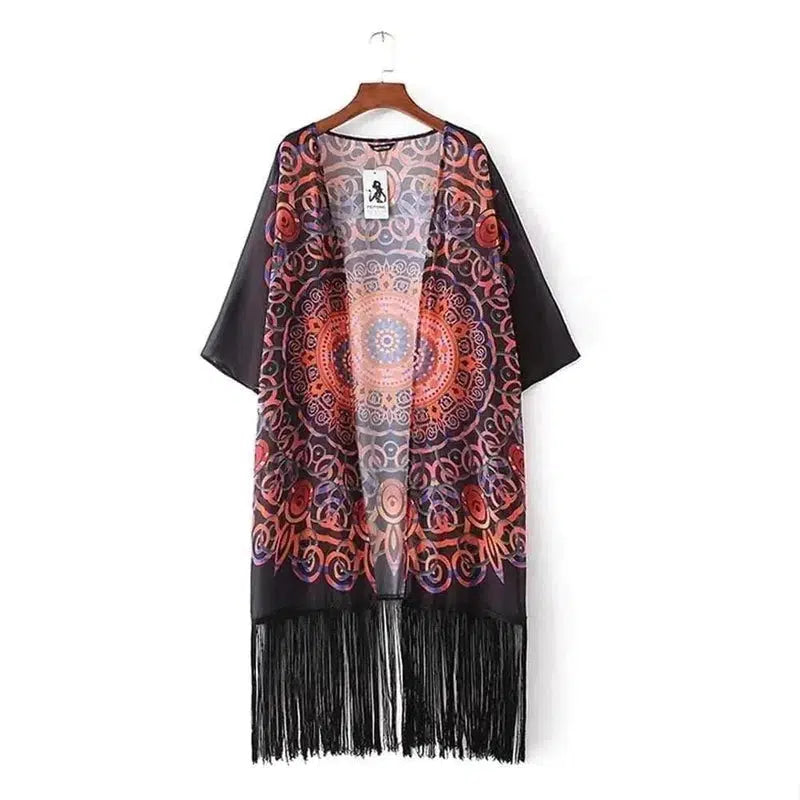 Cheky - Ladies Chiffon Blouse Top Beach Cover Up Shawl