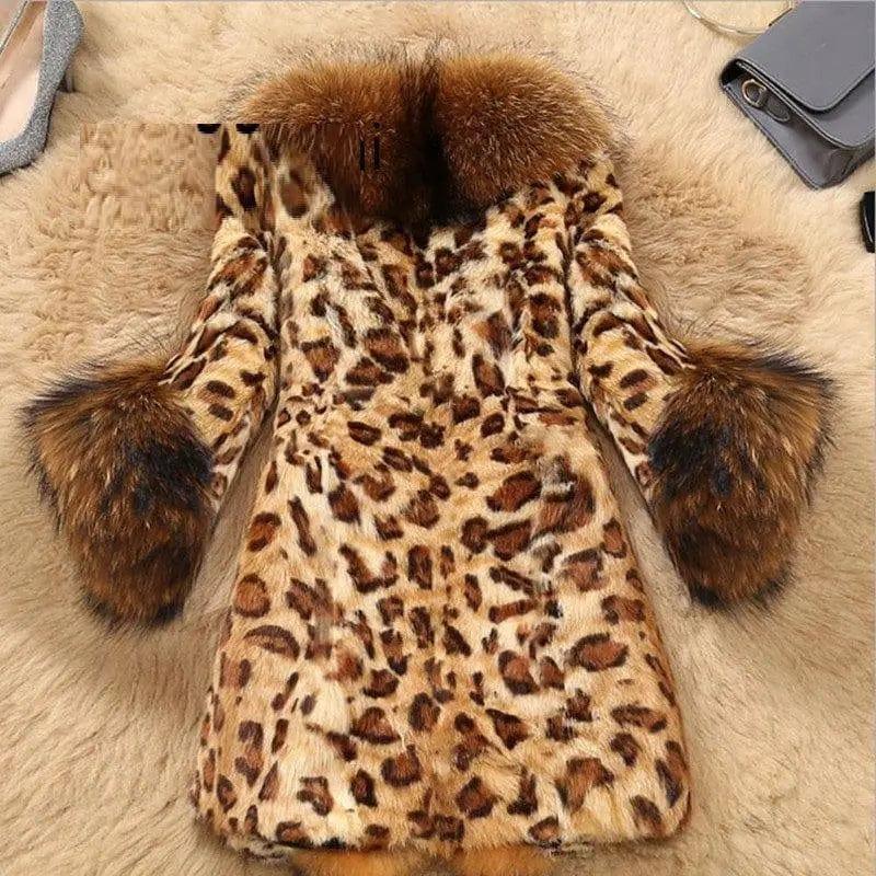 Cheky - Mid Length Leopard Print Coat In Autumn And Winter For Women