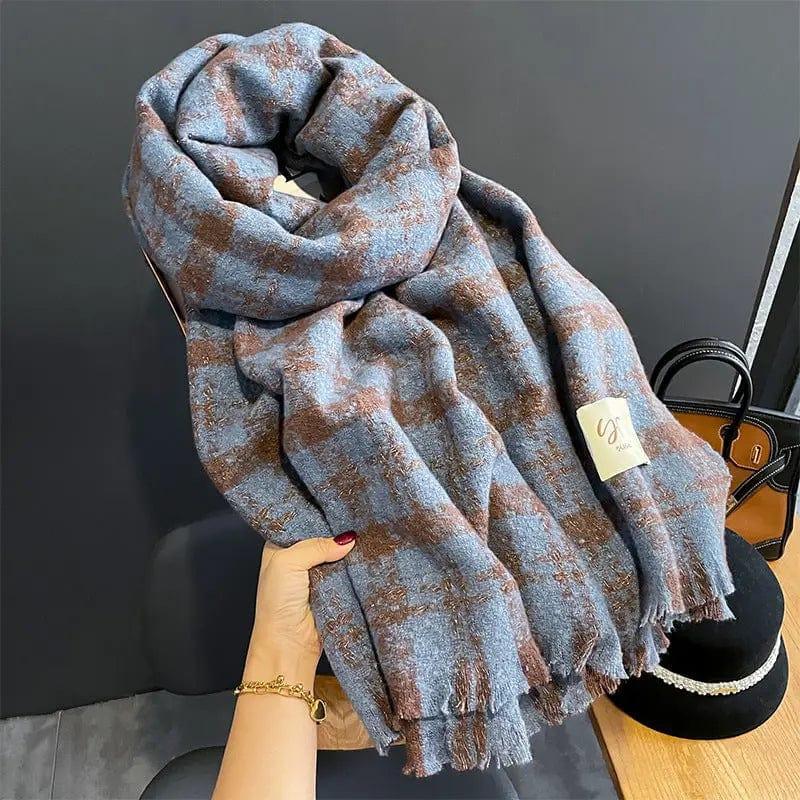 Cheky - New Cashmere Scarf Women's Check Thickened