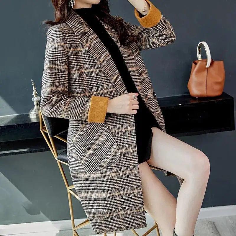 Cheky - Ol long sleeve loose women's woolen coat