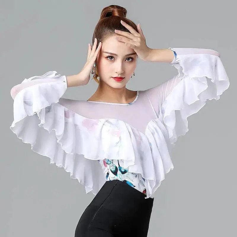 Cheky - Ruffle Things Up Long Sleeve Top