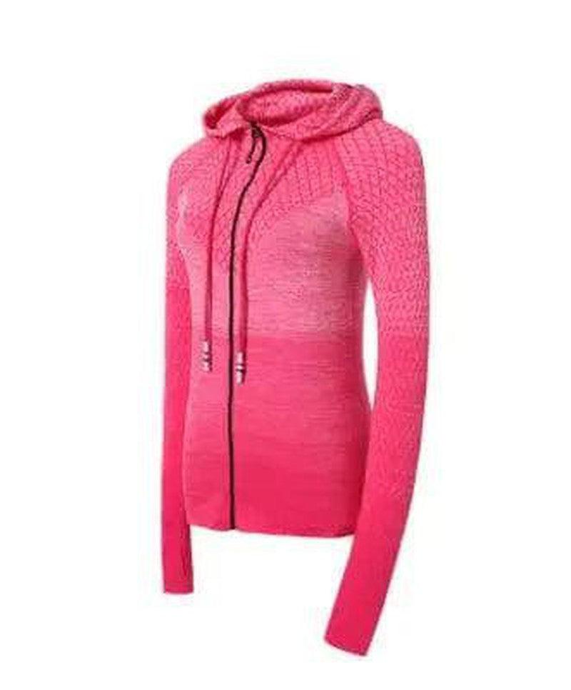 Cheky - Sports hoodie Slim zip yoga sports jacket female jacket