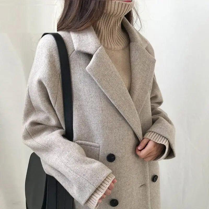 Cheky - Temperament Slim Mid-length Winter New Product Woolen Coat