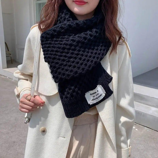 Cheky - Women's Fashion Crochet Hollow Solid Color Scarf