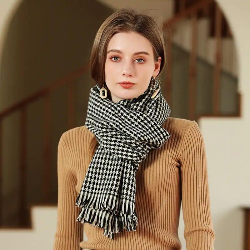 Cheky - Women's New Warm Thickened Diamond Check Printed Scarf