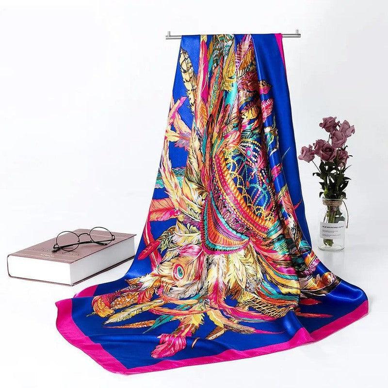 Cheky - Women's Silk Scarf Multi-functional Small Silk Satin Shawl