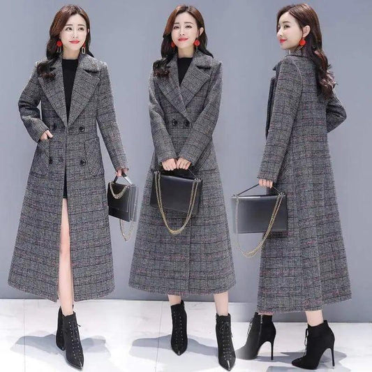 Cheky - Women's woolen coat mid-length slim temperament autumn